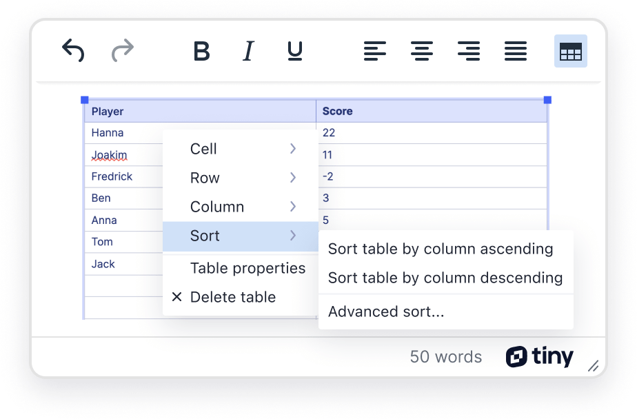 Angular table editor Angular table editor